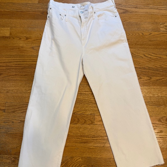 J. Crew Slim Wide Leg White Jeans - Picture 1 of 4